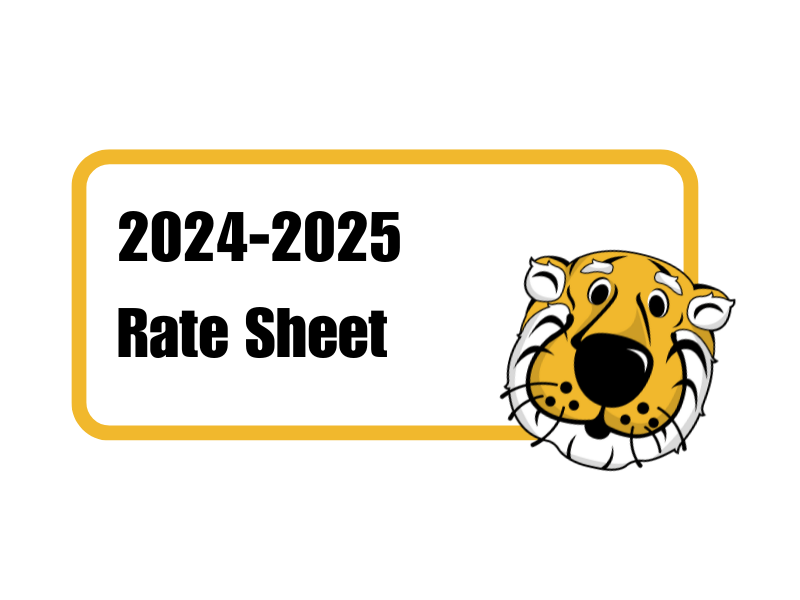 2024-2025 Rate Sheet