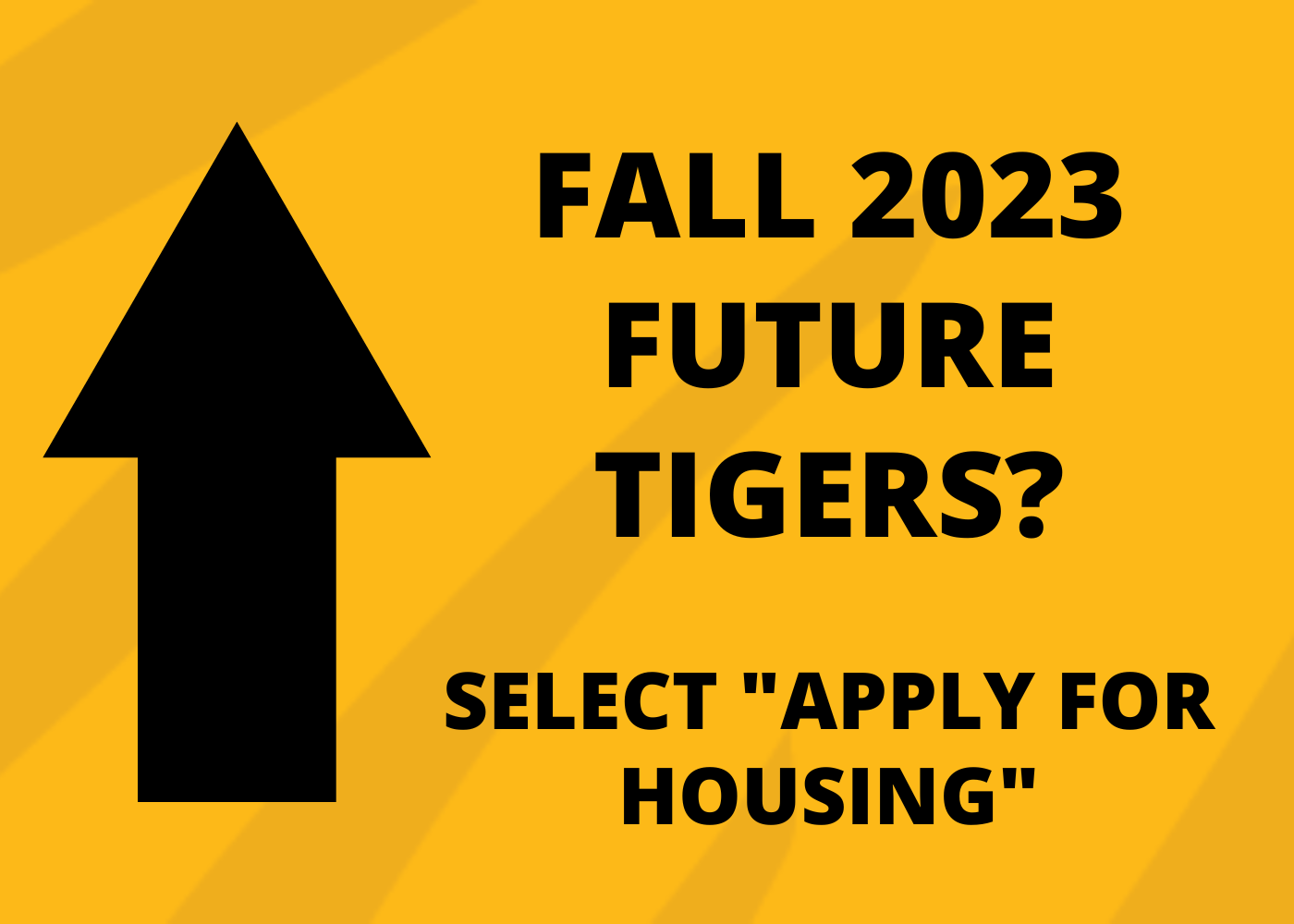 Fall 2023 Future Tigers? Select "Apply for Housing" above